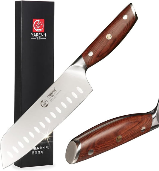 German 1.4116 Steel 7 Inch Santoku Knife - YARENH SZD Series yarenh