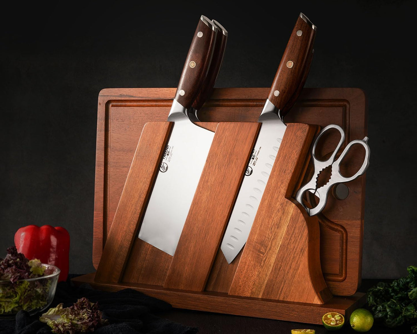 German 1.4116 Steel Kitchen Chef Knife Set 7 Piece - SZD Series yarenh kitchen knife set