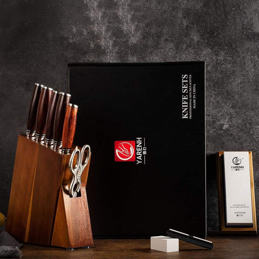 FYW Series - Damascus Kitchen Knife Set 8 Piece yarenh Damascus Steel