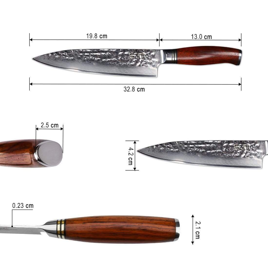 HTT Series - Damascus Chef knife 8 inch yarenh Damascus Steel