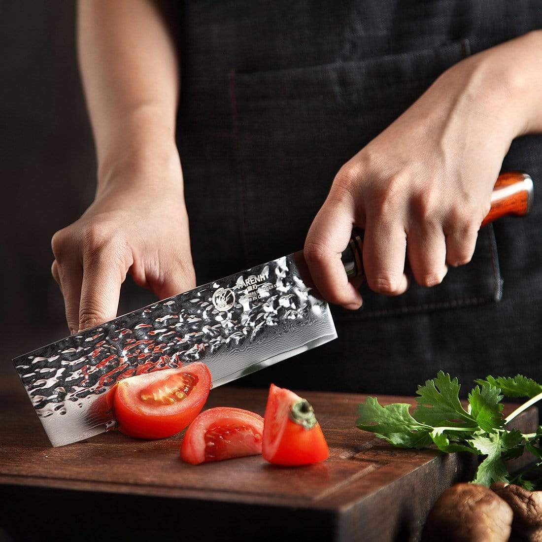 HTT Series - Damascus Vegetable Knife 6.5 inch yarenh Damascus Steel