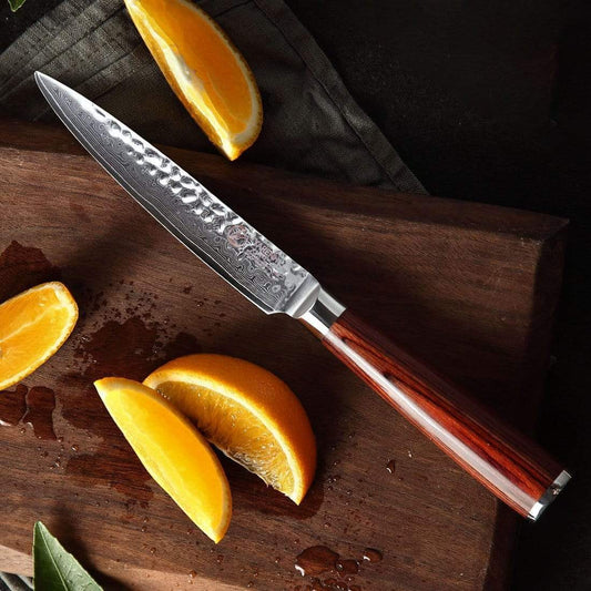 HYZ Series - Damascus Fruit Knife 5 inch yarenh Damascus Steel
