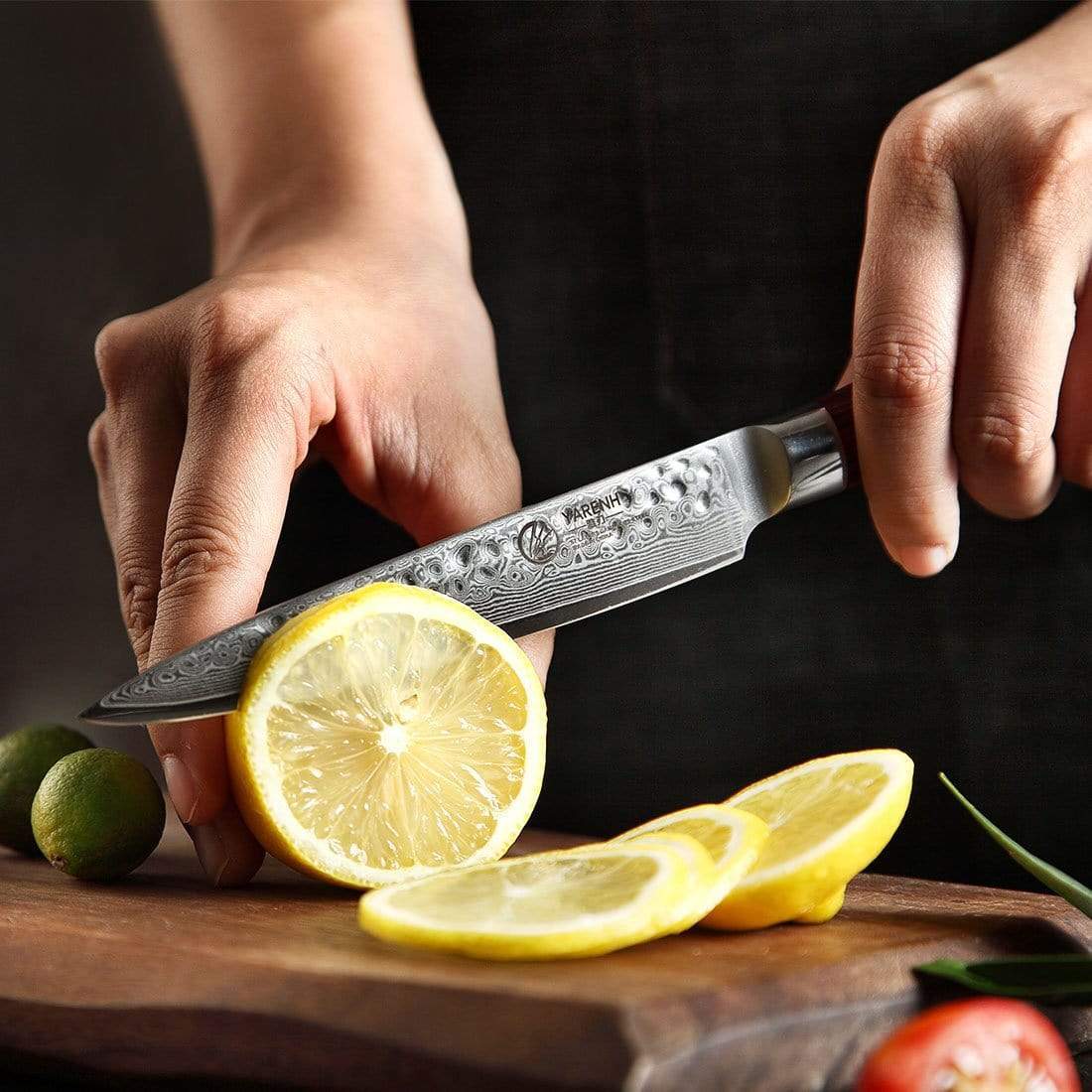 HYZ Series - Damascus Fruit Knife 5 inch yarenh Damascus Steel