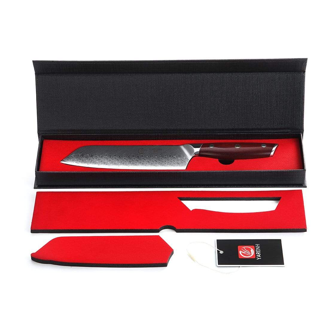 KTF Series - Damascus Santoku Knife 7 inch yarenh Damascus Steel