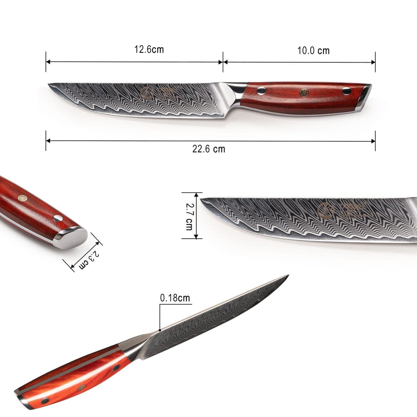 KTF Series - Damascus Steak Knives Set of 6 yarenh Damascus Steel