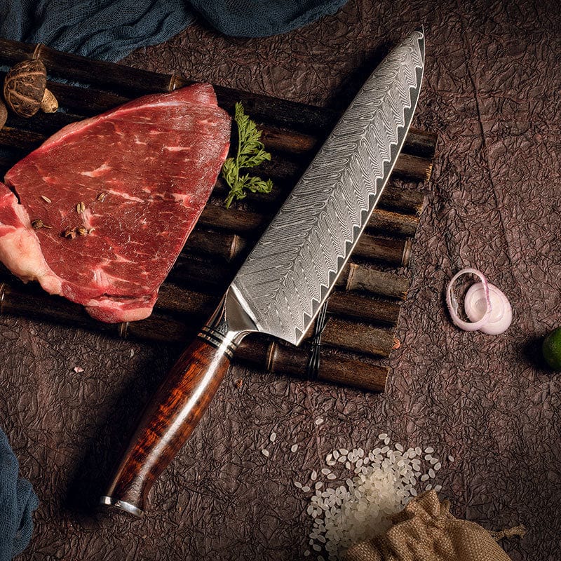 YARENH Kitchen Knife 73 Layers Japanese Damascus Steel Utility Chef Knife High Carbon Stainless Steel Professional Cooking Tools yarenh Damascus kitchen knife set