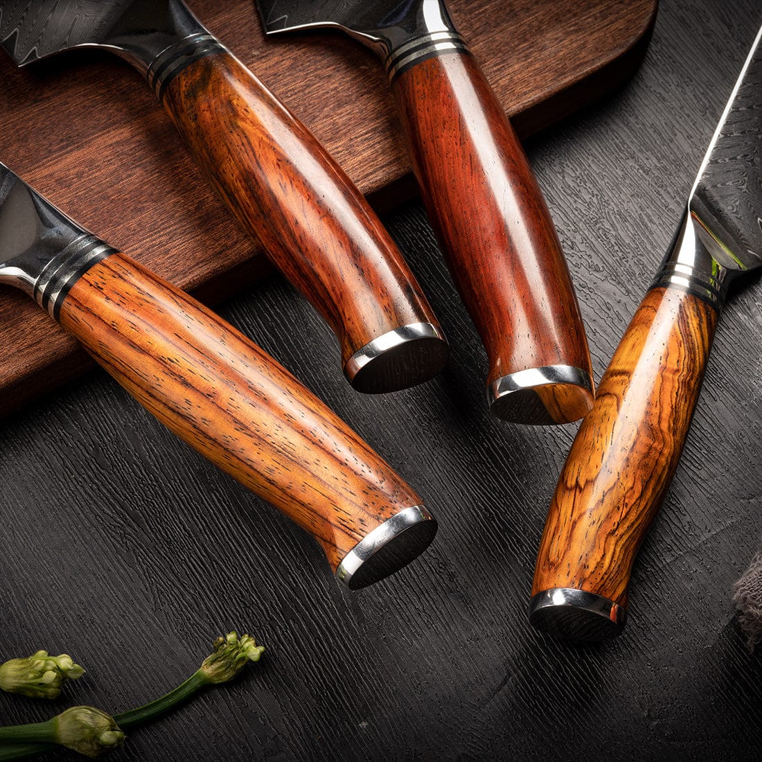 Damascus Kitchen Chef Knife Set 5 Piece - FYW Series yarenh Damascus kitchen knife set