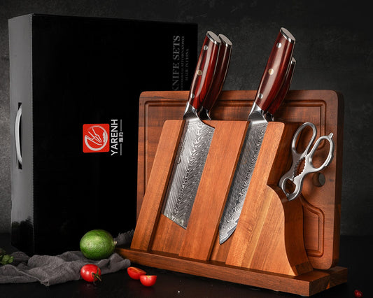 Damascus Steel Chef Knife Set 7 Piece - KTF Series yarenh kitchen knife set