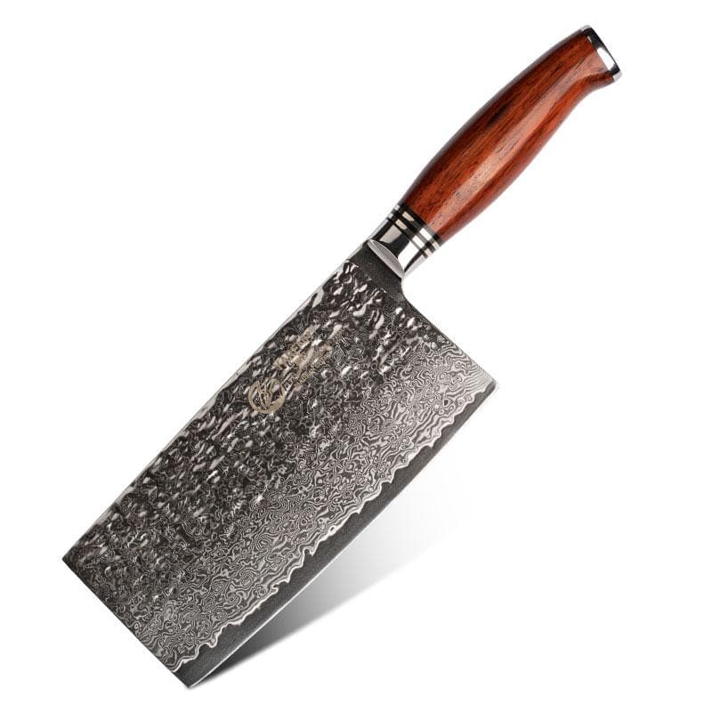 Chinese Chef Cleaver Knife 7 Inch -YARENH HTT Series yarenh Damascus Chinese Cleaver