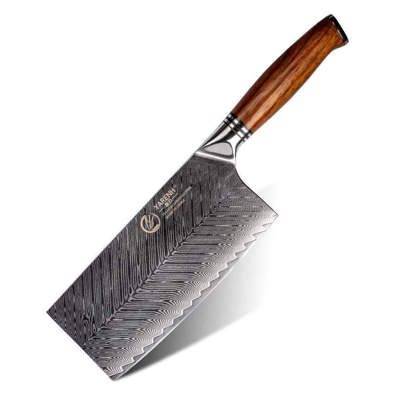 Chinese Chef Cleaver Knife 7 Inch - YARENH HYZ series yarenh Damascus Chinese Cleaver