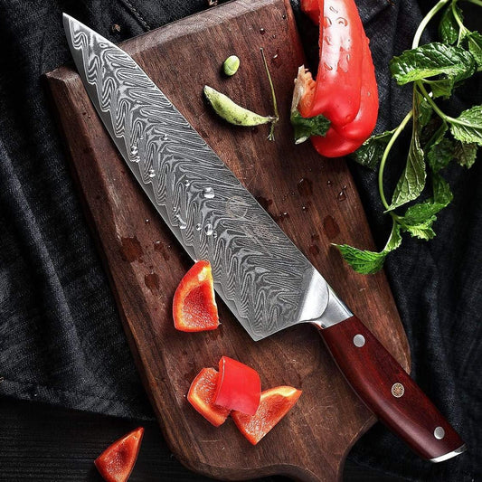 Damascus Chef Knife 8 inch-KTF Series yarenh Damascus Chef knife