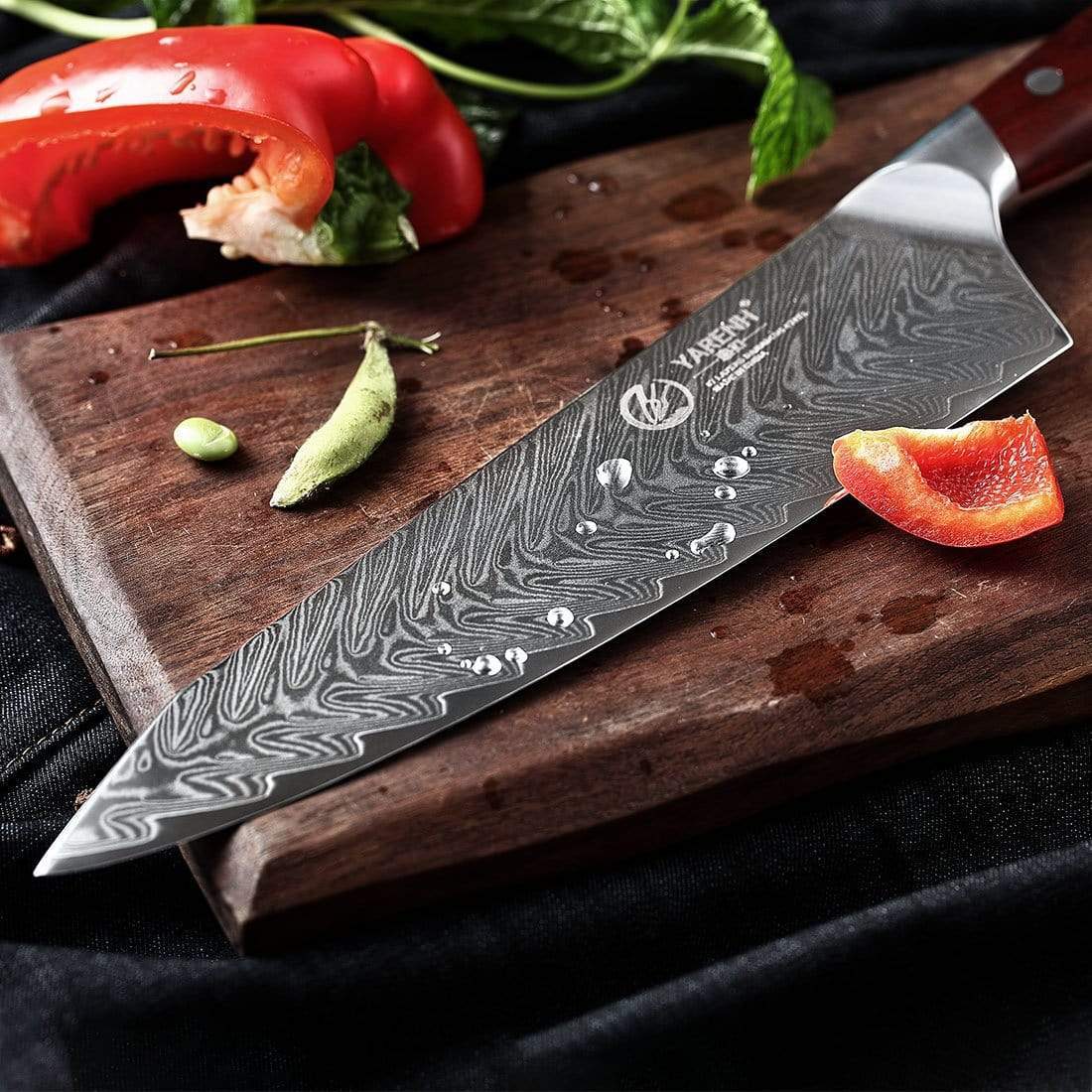 Damascus Chef Knife 8 inch-KTF Series yarenh Damascus Chef knife