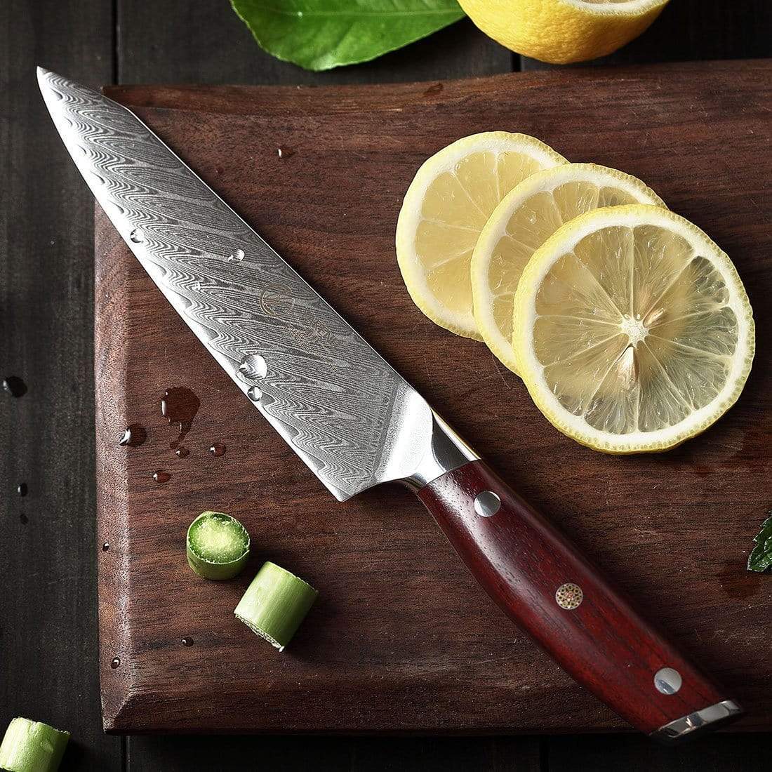 Damascus Utility Fruit Knife 5 inch-KTF Series yarenh Damascus Fruit knife