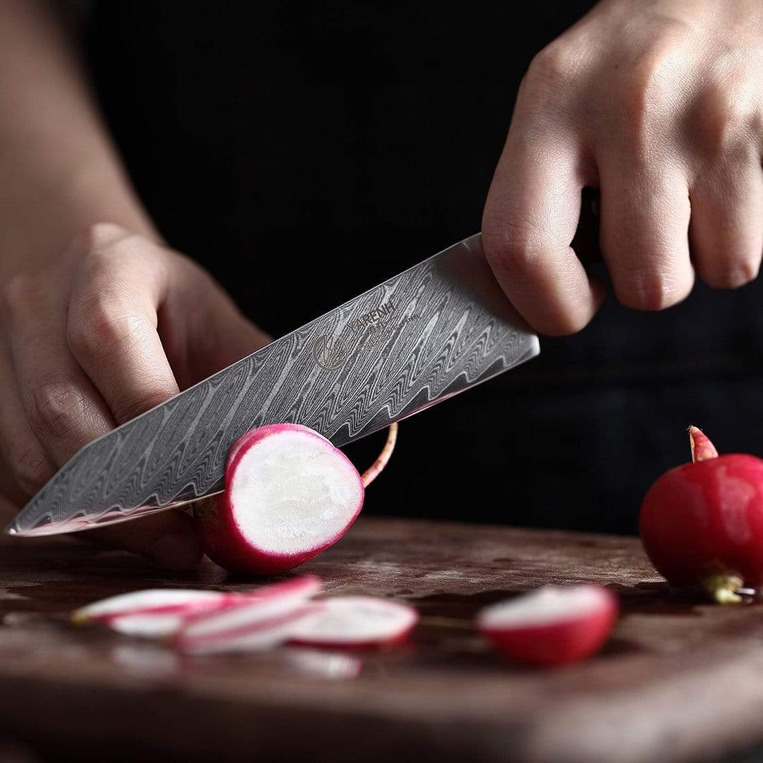 Damascus Utility Fruit Knife 5 inch-KTF Series yarenh Damascus Fruit knife