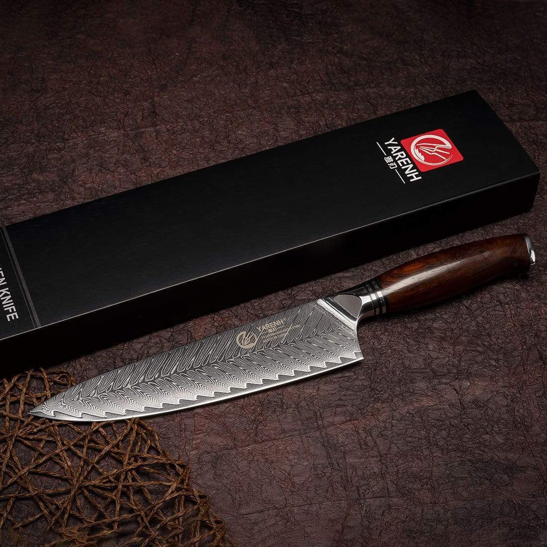 Damascus Chef Knife 8 inch-KTF Series – yarenh flagship store