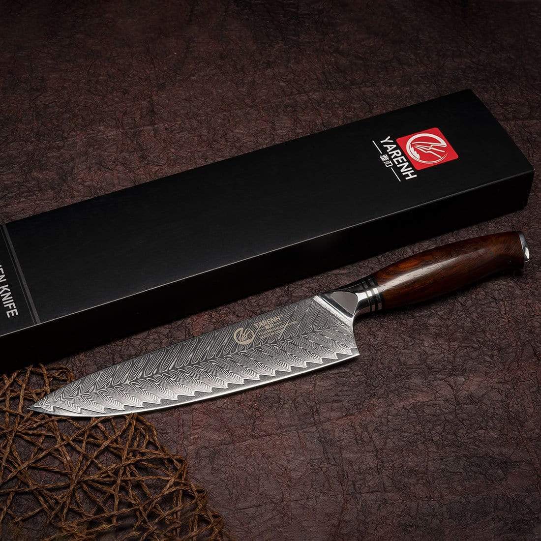 FYW Series - Damascus Chef Knife 8 inch yarenh Damascus Steel