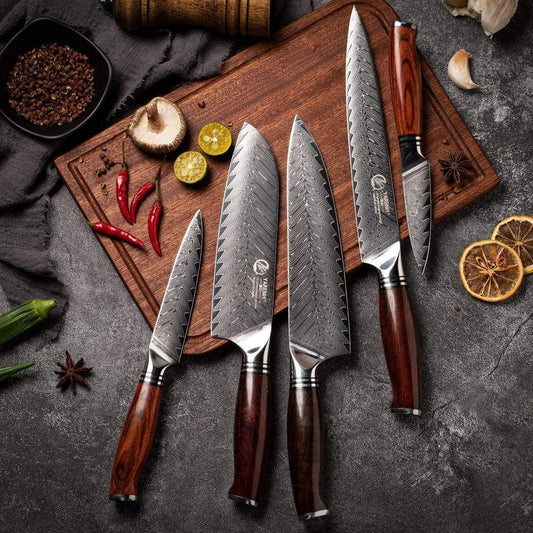 Damascus Steak Knives Set of 6-KTF Series – yarenh flagship store
