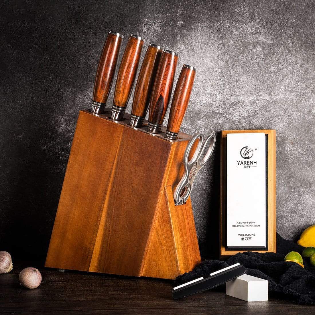 FYW Series - Damascus Chef Knife Set 8 Piece yarenh Damascus Steel