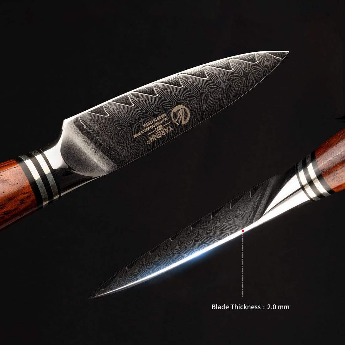FYW Series - Damascus Paring Knife 3.5 inch yarenh Damascus Steel