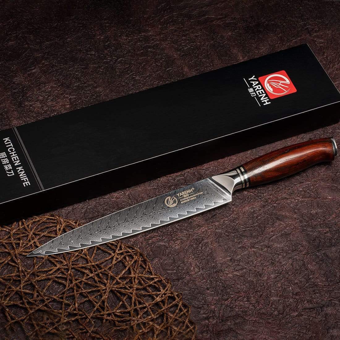 FYW Series - Damascus Sashimi knife 8 inch yarenh Damascus Steel