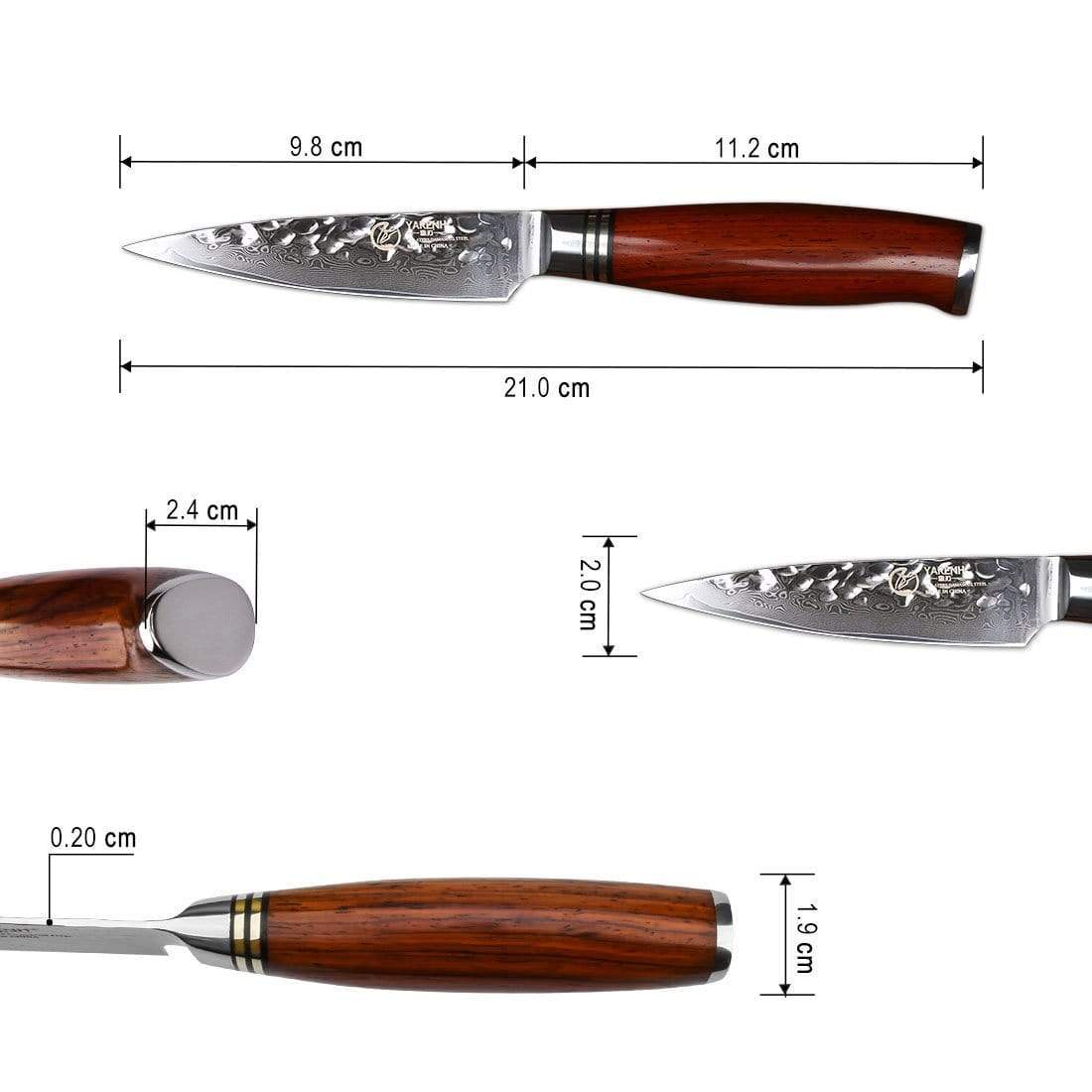 HTT Series - Damascus Paring Knife 3.5 inch yarenh Damascus Steel