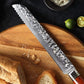 HTT Series - Damascus Serrated Bread Knife 8 inch yarenh Damascus Steel