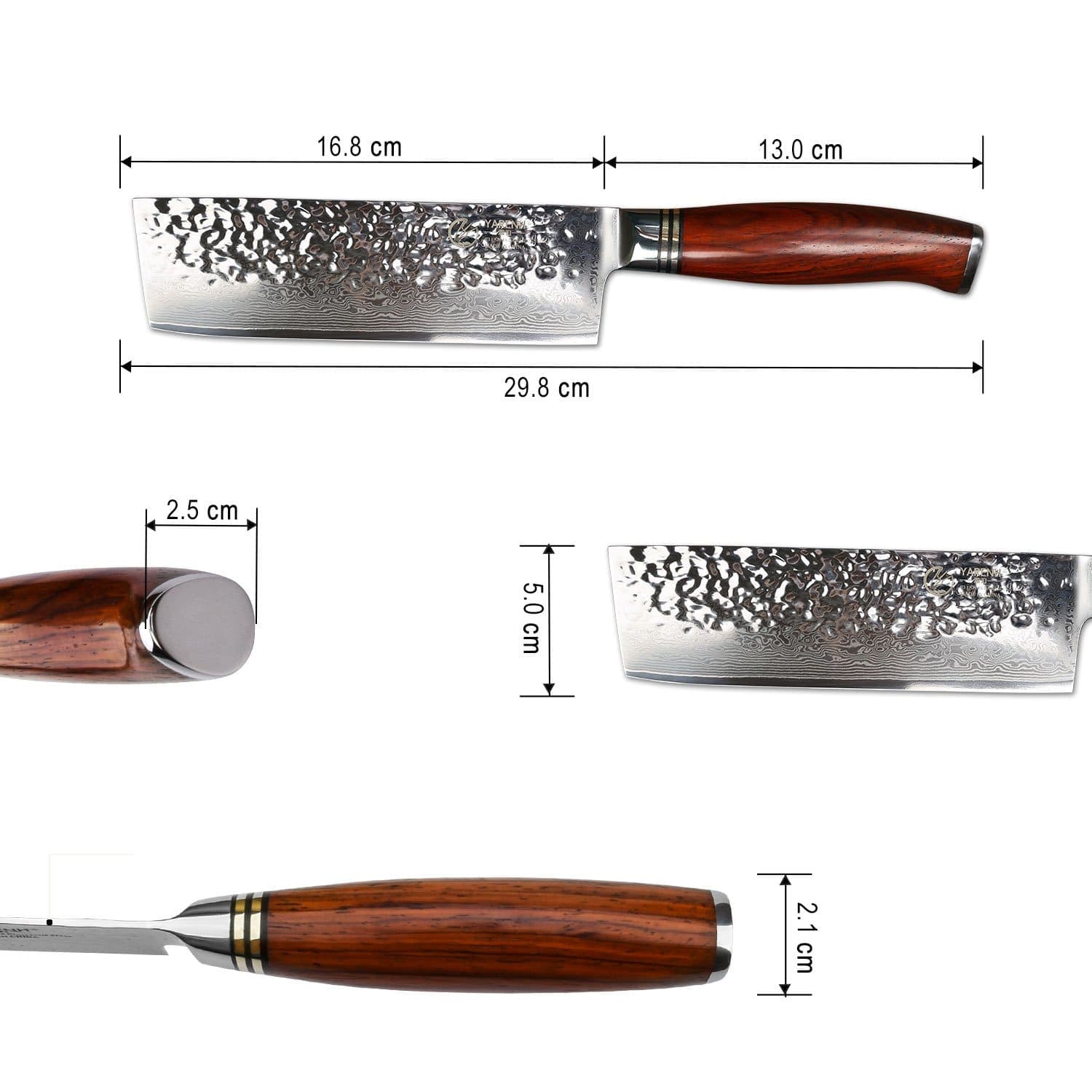 HTT Series - Damascus Vegetable Knife 6.5 inch yarenh Damascus Steel