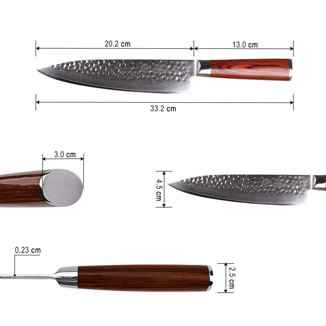Damascus Chef Knife 8 inch-FYW Series – yarenh flagship store