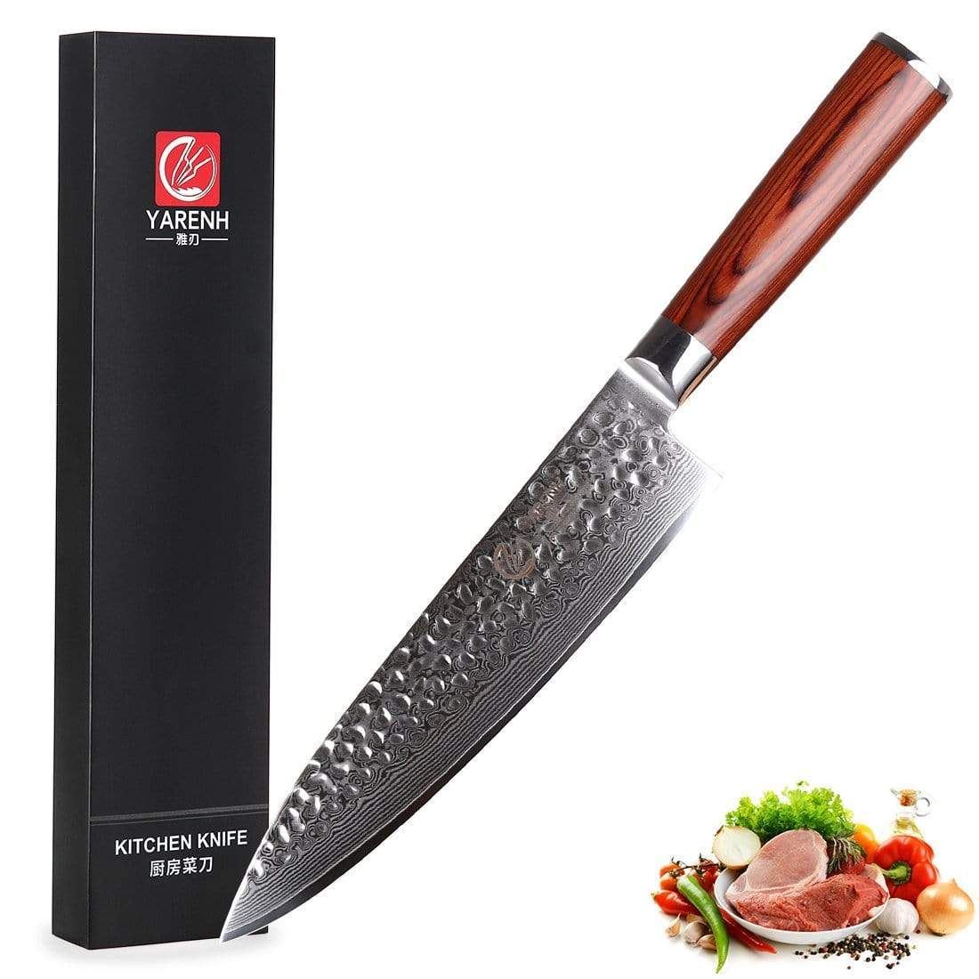 HYZ Series - Damascus Chef Knife 8 inch yarenh Damascus Steel