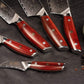 KTF Series - Damascus santoku knife set 5-piece set yarenh Damascus Steel