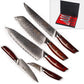 KTF Series - Damascus santoku knife set 5-piece set yarenh Damascus Steel