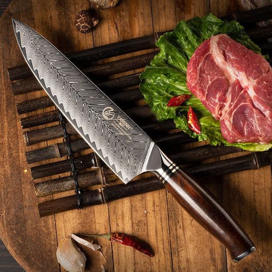 YARENH Kitchen Knife 73 Layers Japanese Damascus Steel Utility Chef Knife High Carbon Stainless Steel Professional Cooking Tools yarenh Damascus kitchen knife set