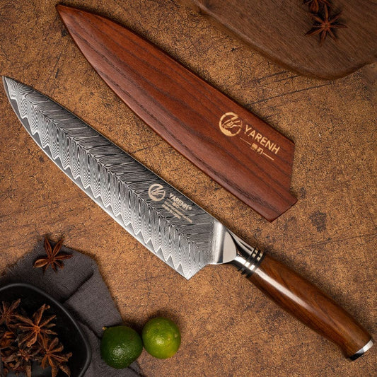 YARENH Kitchen Knife 73 Layers Japanese Damascus Steel Utility Chef Knife High Carbon Stainless Steel Professional Cooking Tools yarenh Damascus kitchen knife set