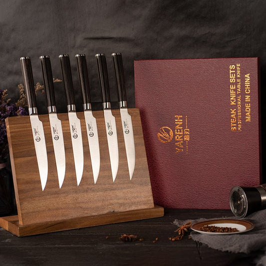 Steak Knife Set  Damascus Steak Knife Set – Yakushi Knives